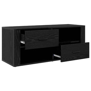 Ντουλάπι TV 100 x 35 x 40 εκ Μαύρη Οξυά Επεξεργασμένο Ξύλο