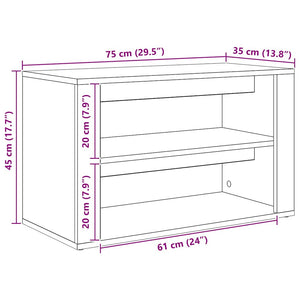 Ράφι Παπουτσιών με ράφι artisan δρυς 75 x 35 x 45 εκ. - Pakobazaar