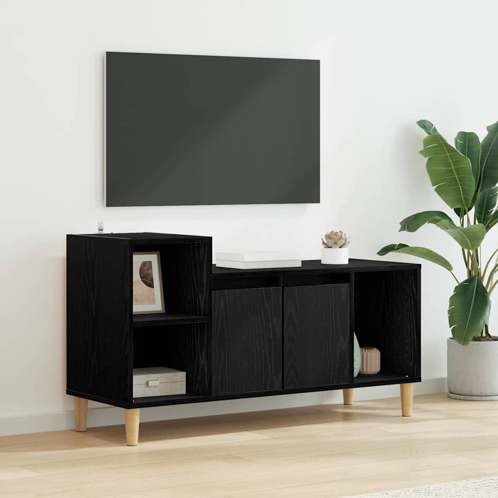 Ντουλάπι TV Μαύρη Οξυά 100 x 35 x 55 εκ Επεξεργασμένο ξύλο