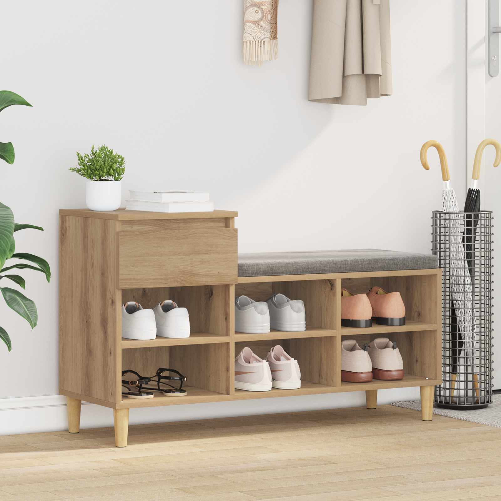 Ντουλάπα Παπουτσιών με συρτάρι Artisan Oak 102 x 36 x 60 εκ. - Pakobazaar