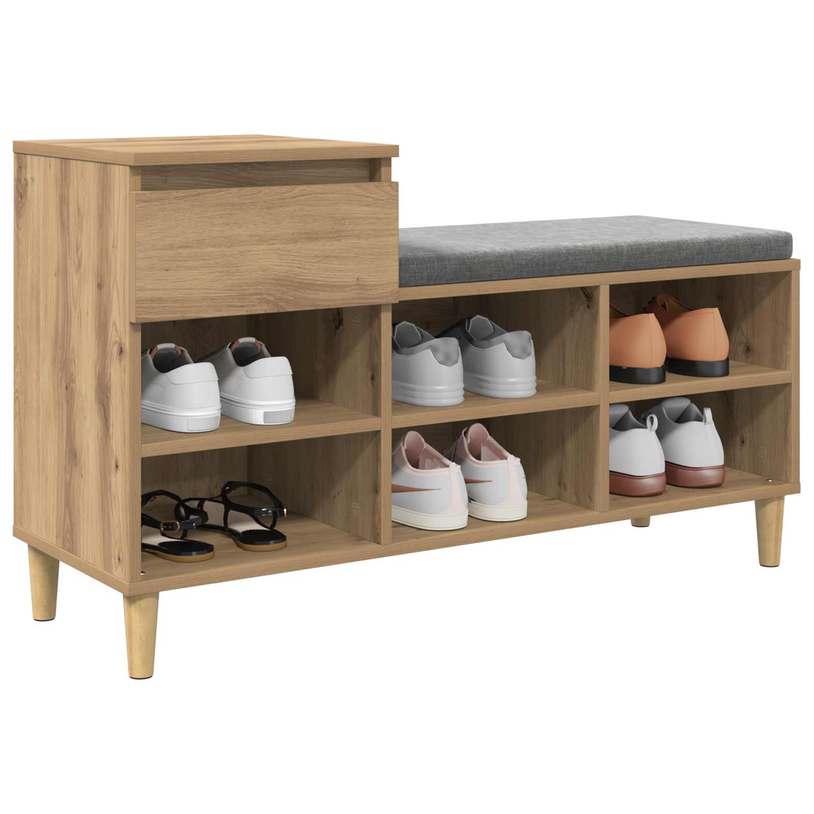 Ντουλάπα Παπουτσιών με συρτάρι Artisan Oak 102 x 36 x 60 εκ. - Pakobazaar