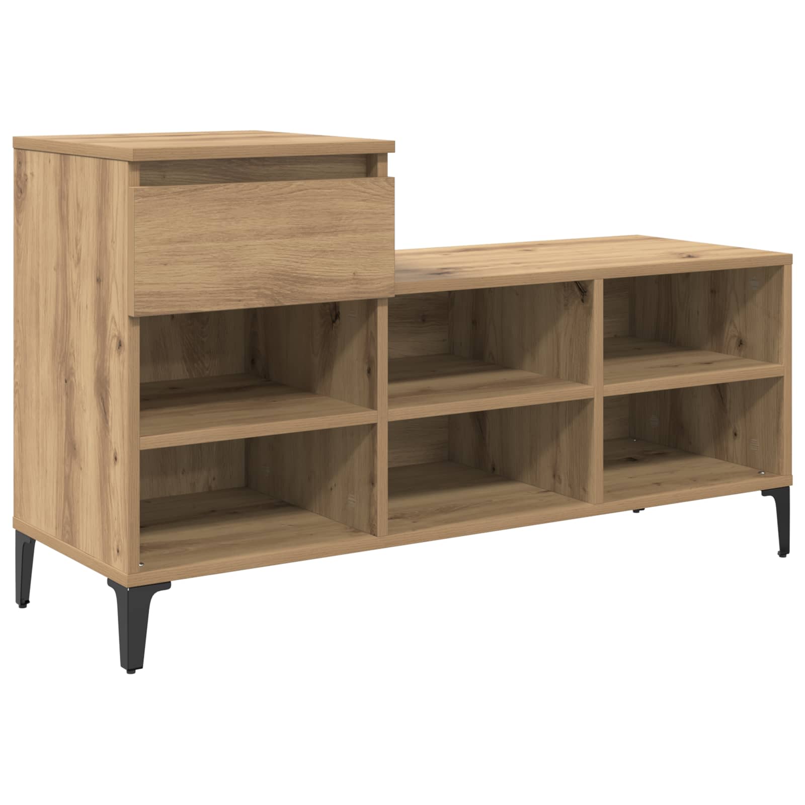 Ντουλάπα Παπουτσιών με συρτάρι artisan δρυς 102 x 36 x 60 εκ. - Pakobazaar