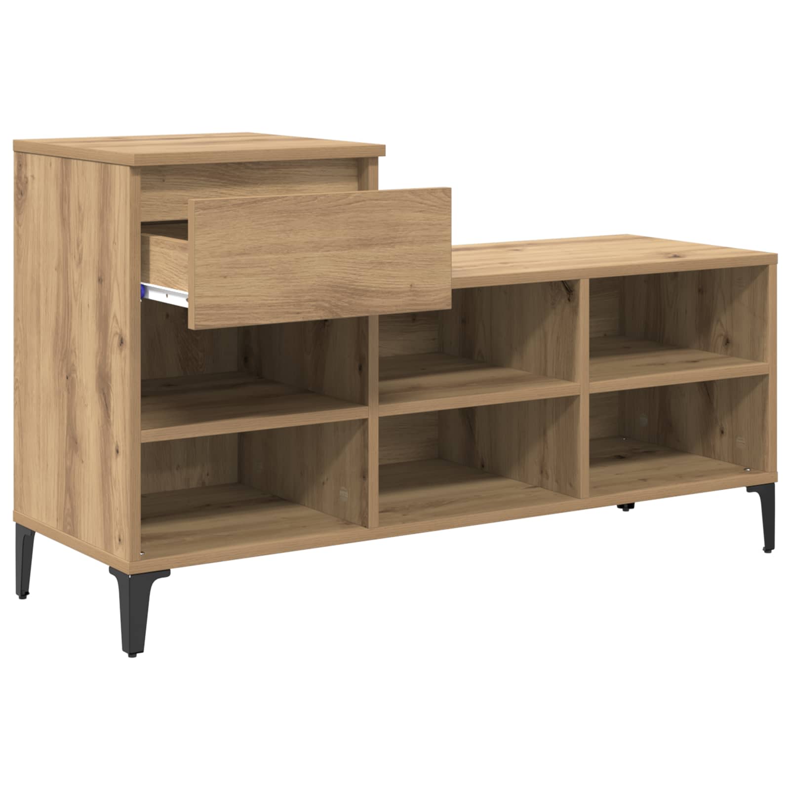 Ντουλάπα Παπουτσιών με συρτάρι artisan δρυς 102 x 36 x 60 εκ. - Pakobazaar
