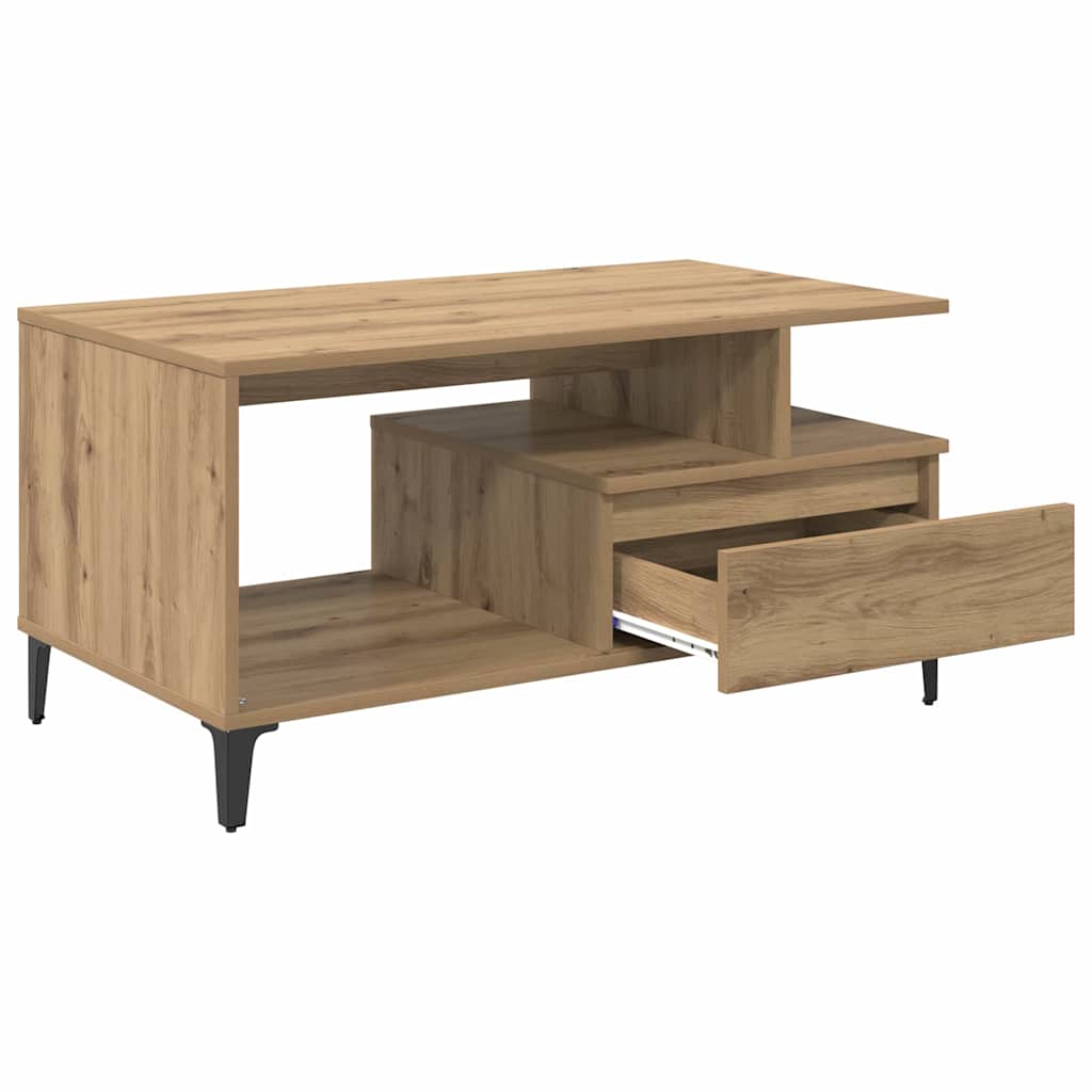 Τραπεζάκι σαλονιού με συρτάρι Artisan Oak 90 x 49 x 45 εκ - Pakobazaar