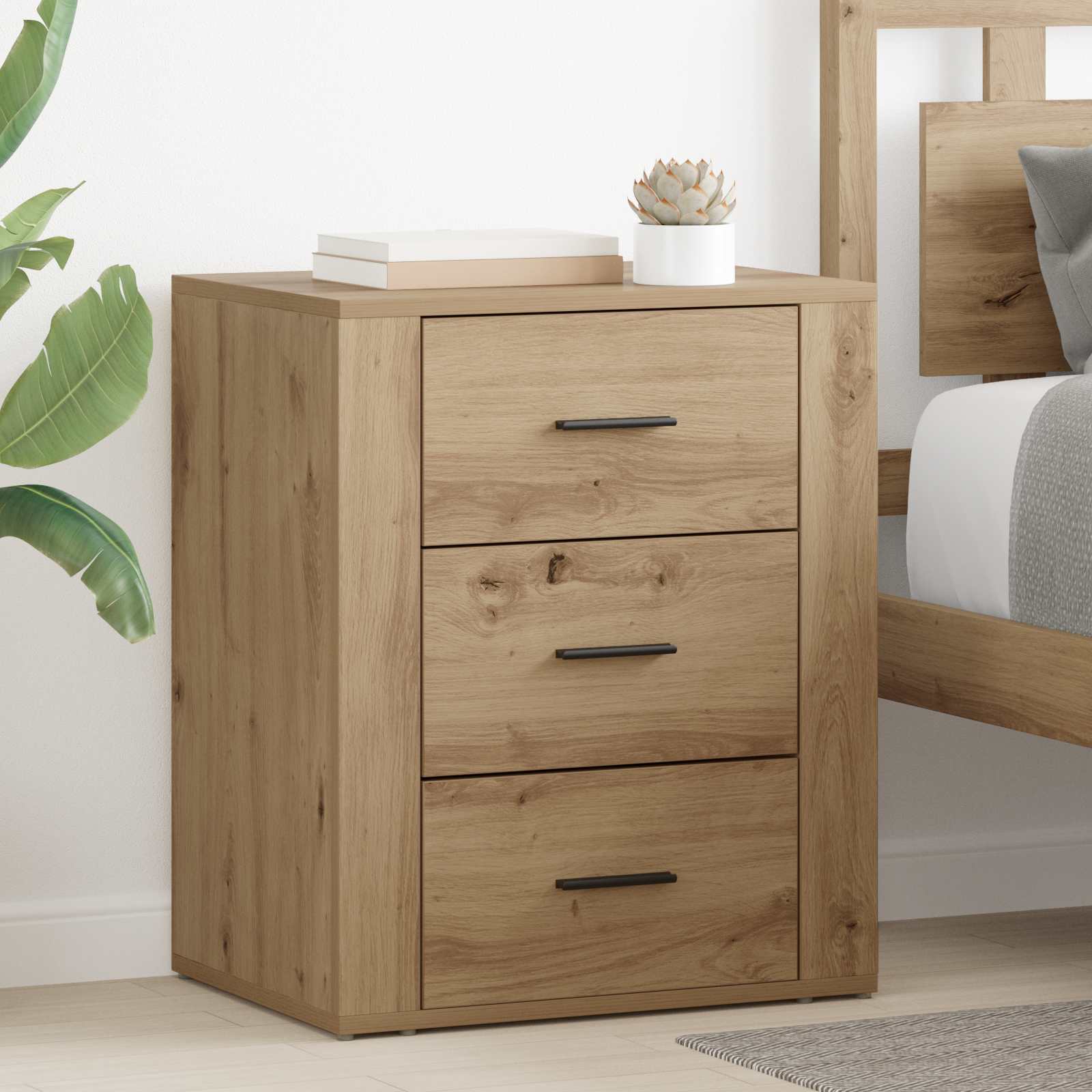 Κομοδίνο Artisan Oak 35 x 50 x 60 εκ Επεξεργασμένο ξύλο - Pakobazaar