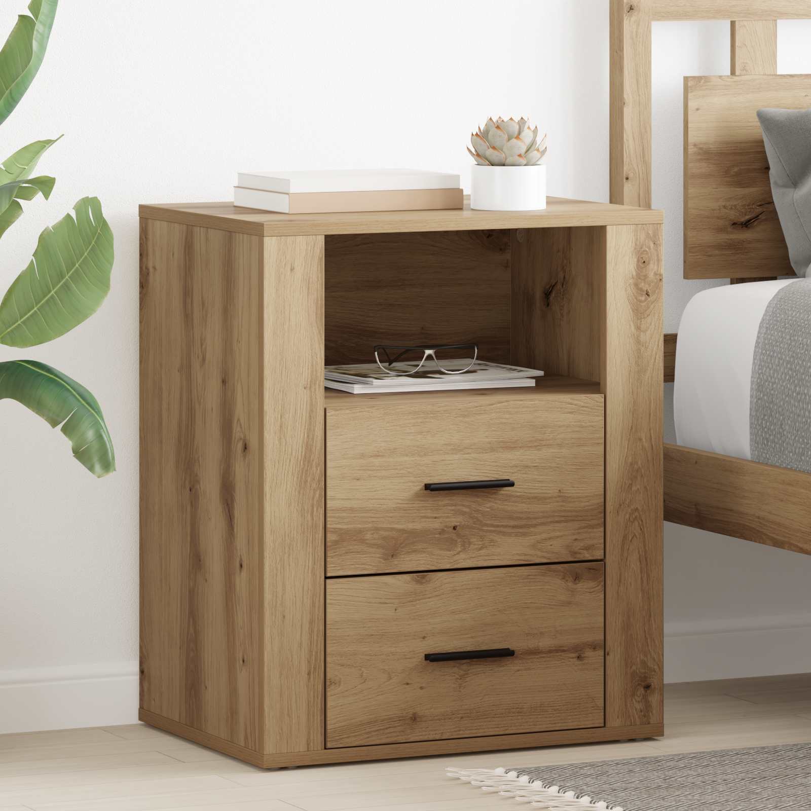 Κομοδίνο Artisan Oak 35 x 50 x 60 εκ Επεξεργασμένο ξύλο - Pakobazaar