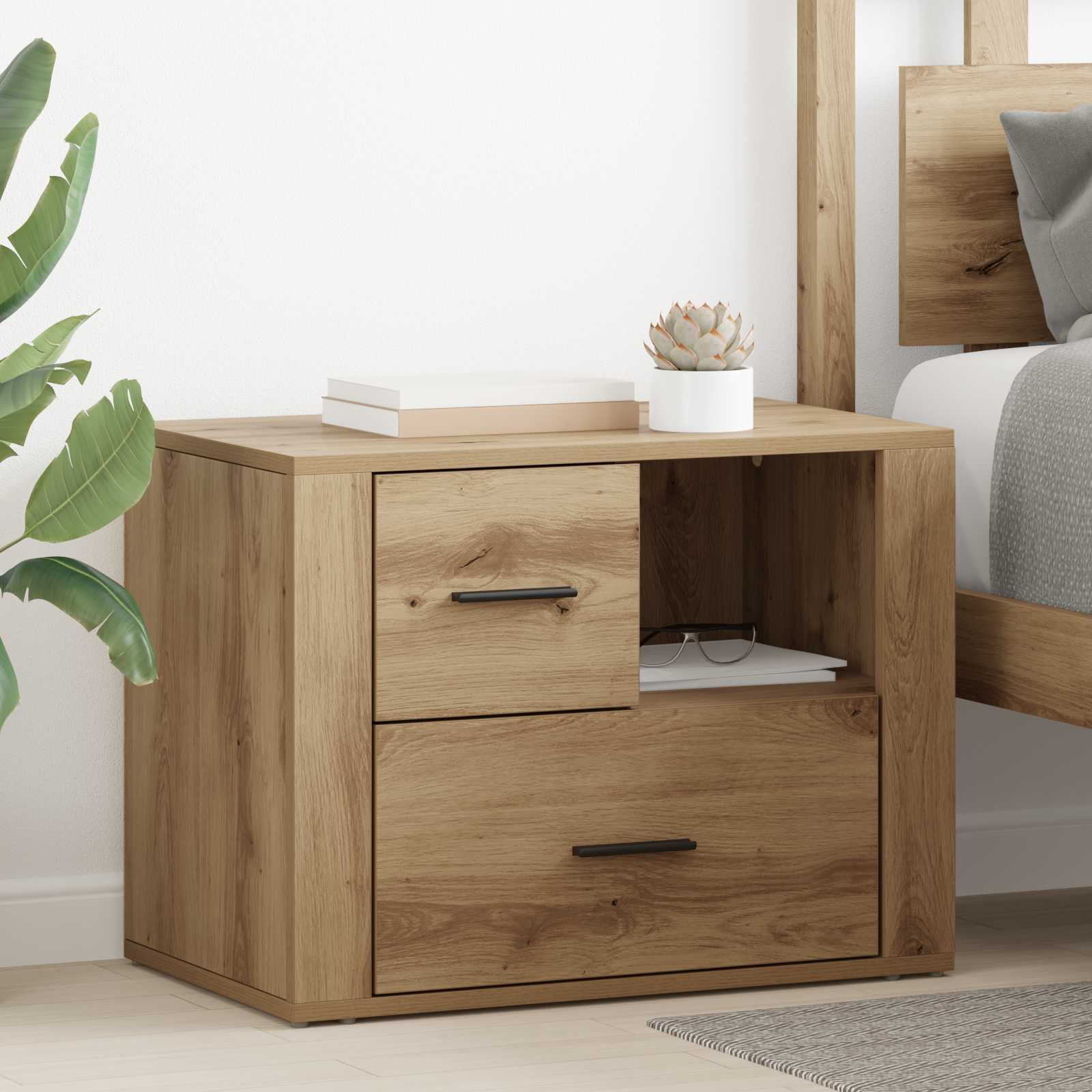 Κομοδίνο Artisan Oak 35 x 60 x 50 εκ. Επεξεργασμένο ξύλο - Pakobazaar