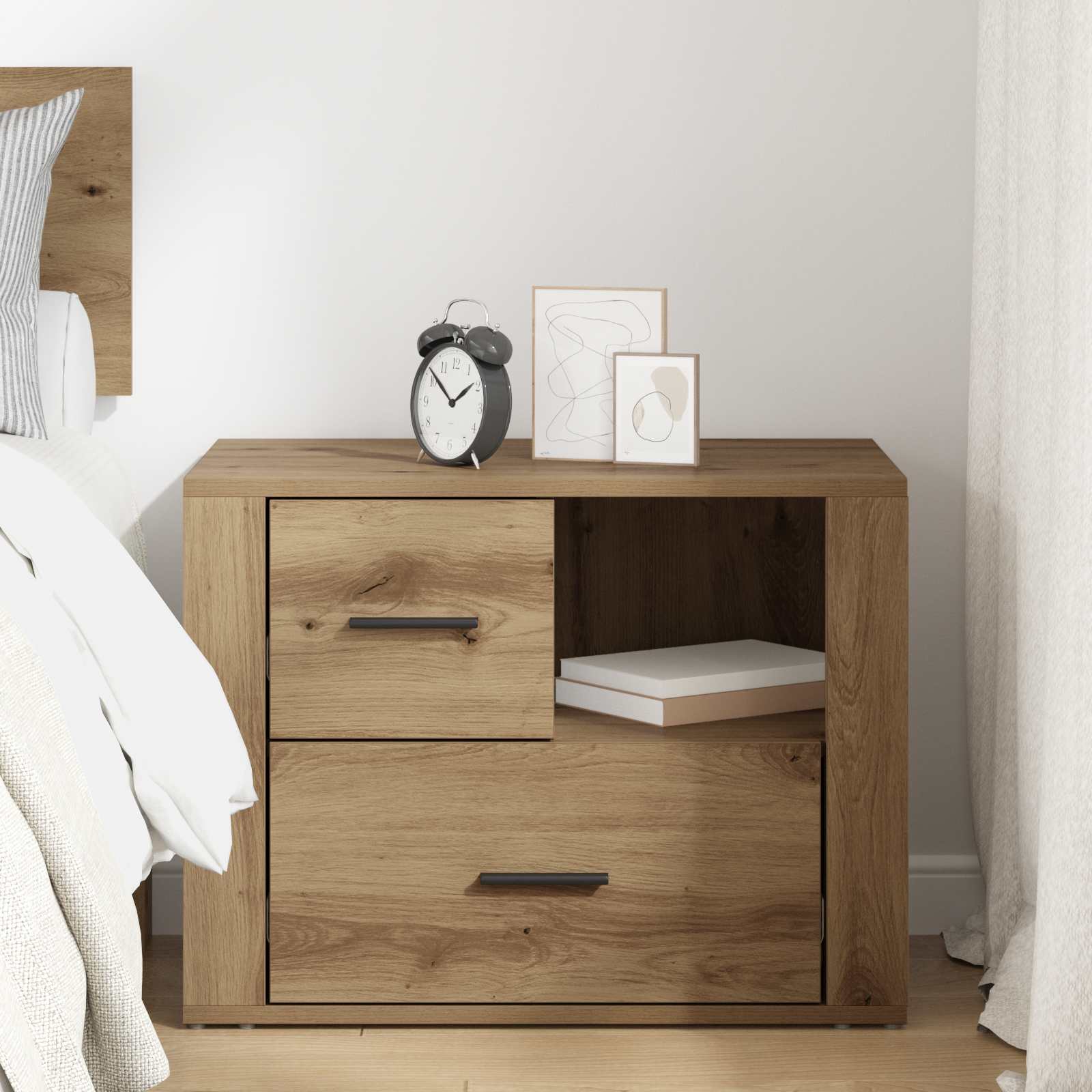 Κομοδίνο Artisan Oak 35 x 60 x 50 εκ. Επεξεργασμένο ξύλο - Pakobazaar