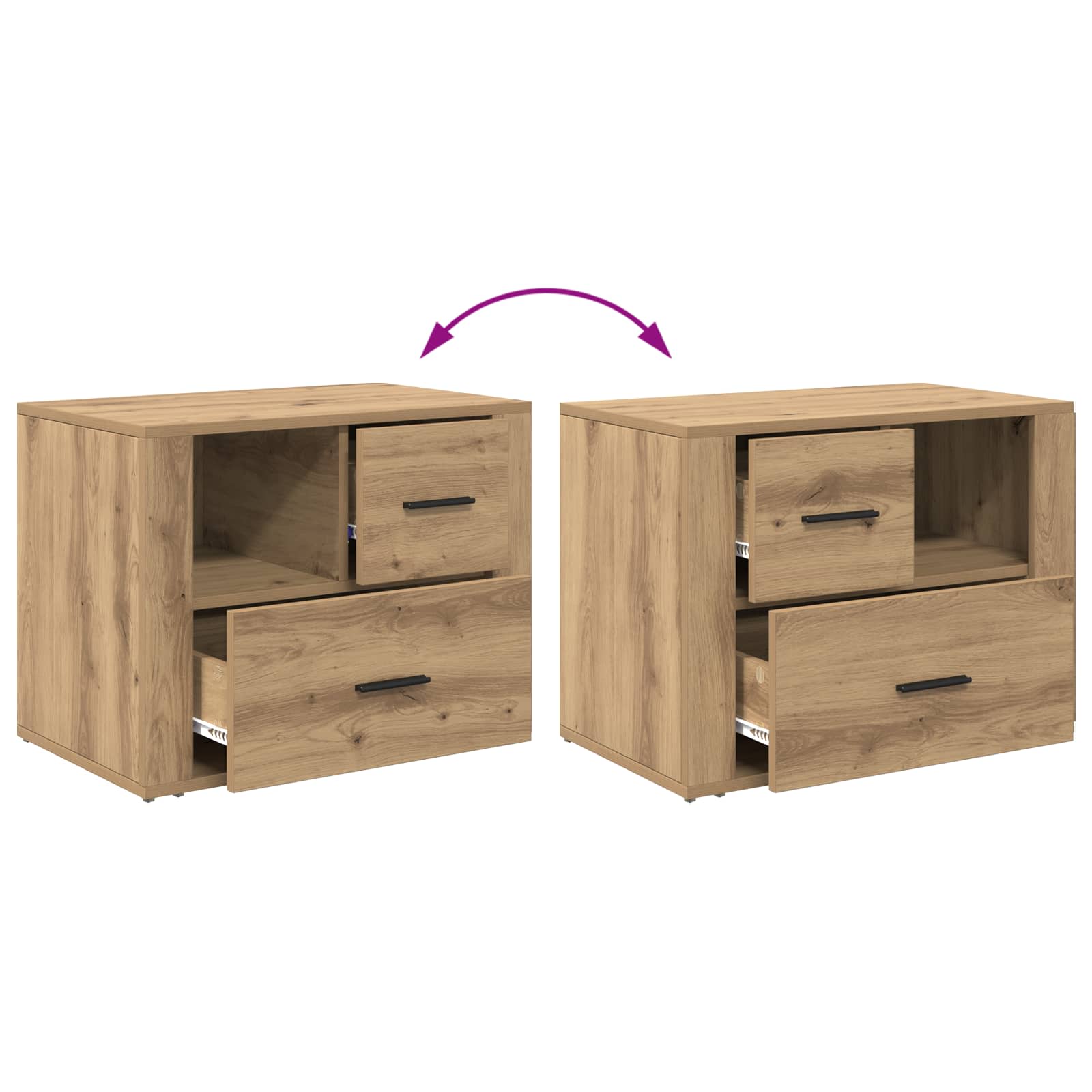 Κομοδίνο Artisan Oak 35 x 60 x 50 εκ. Επεξεργασμένο ξύλο - Pakobazaar