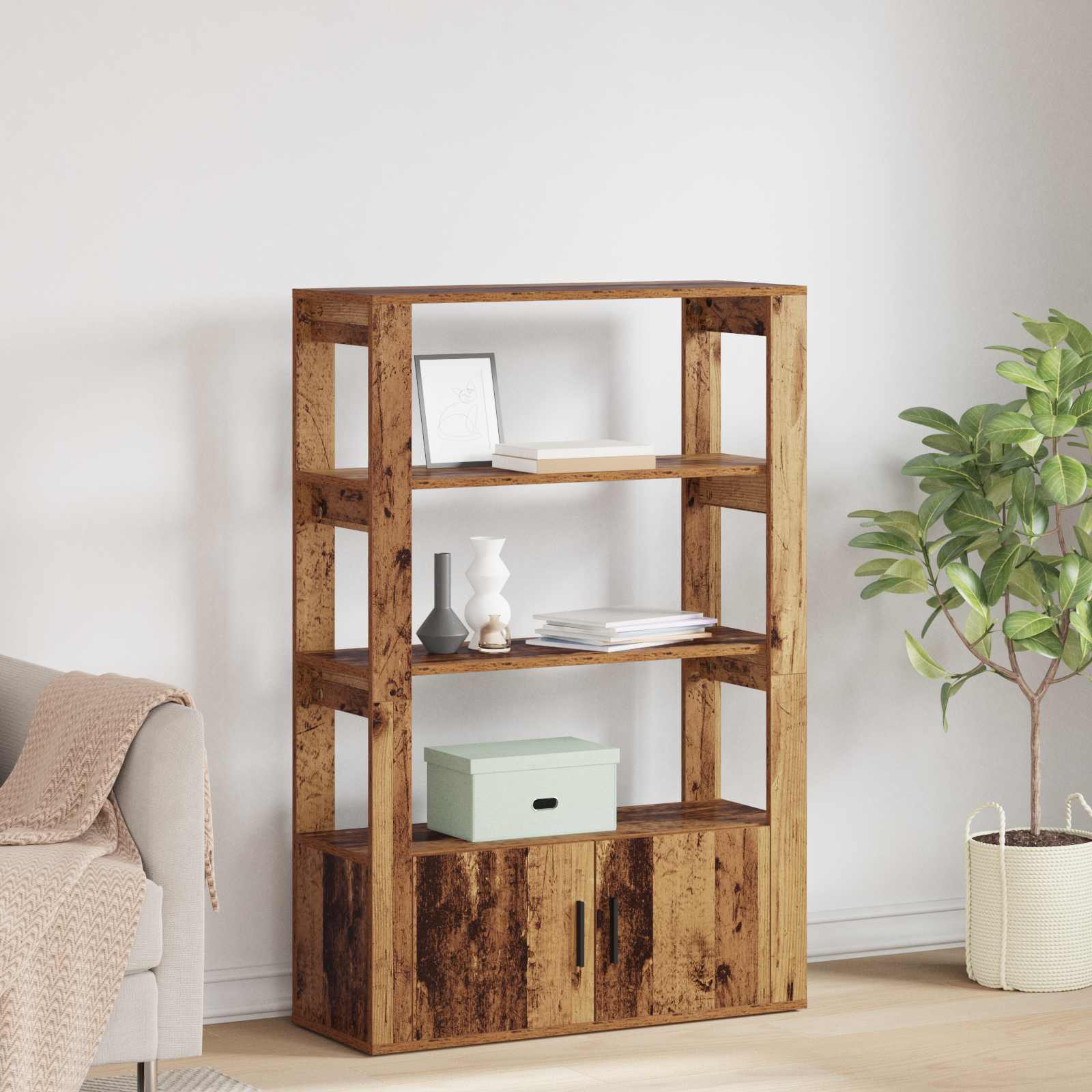 Πλαϊνό γραφείο Παλαιό ξύλο 30 x 80 x 119.5 εκ - Pakobazaar