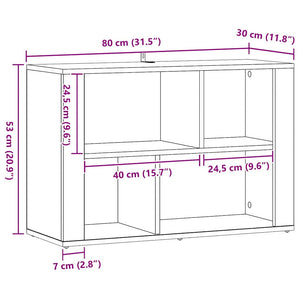 Πλαϊνό γραφείο Artisan Oak 80 x 30 x 53 εκ. Επεξεργασμένο Ξύλο