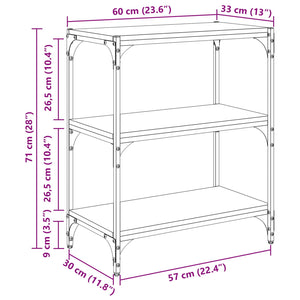 Βιβλιοθήκη Παλαιό ξύλο 60 x 33 x 70,5 εκ. - Pakobazaar