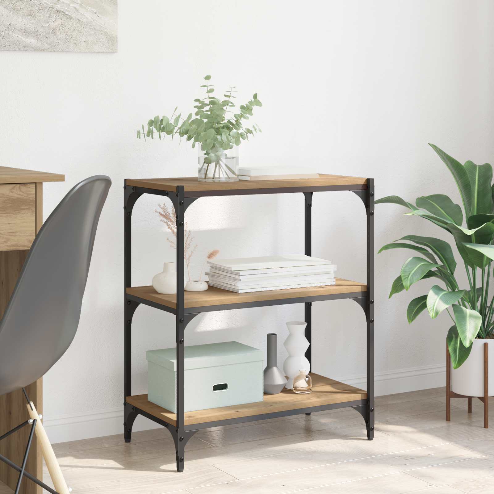Βιβλιοθήκη artisan δρυς 60 x 33 x 70,5 εκ. - Pakobazaar