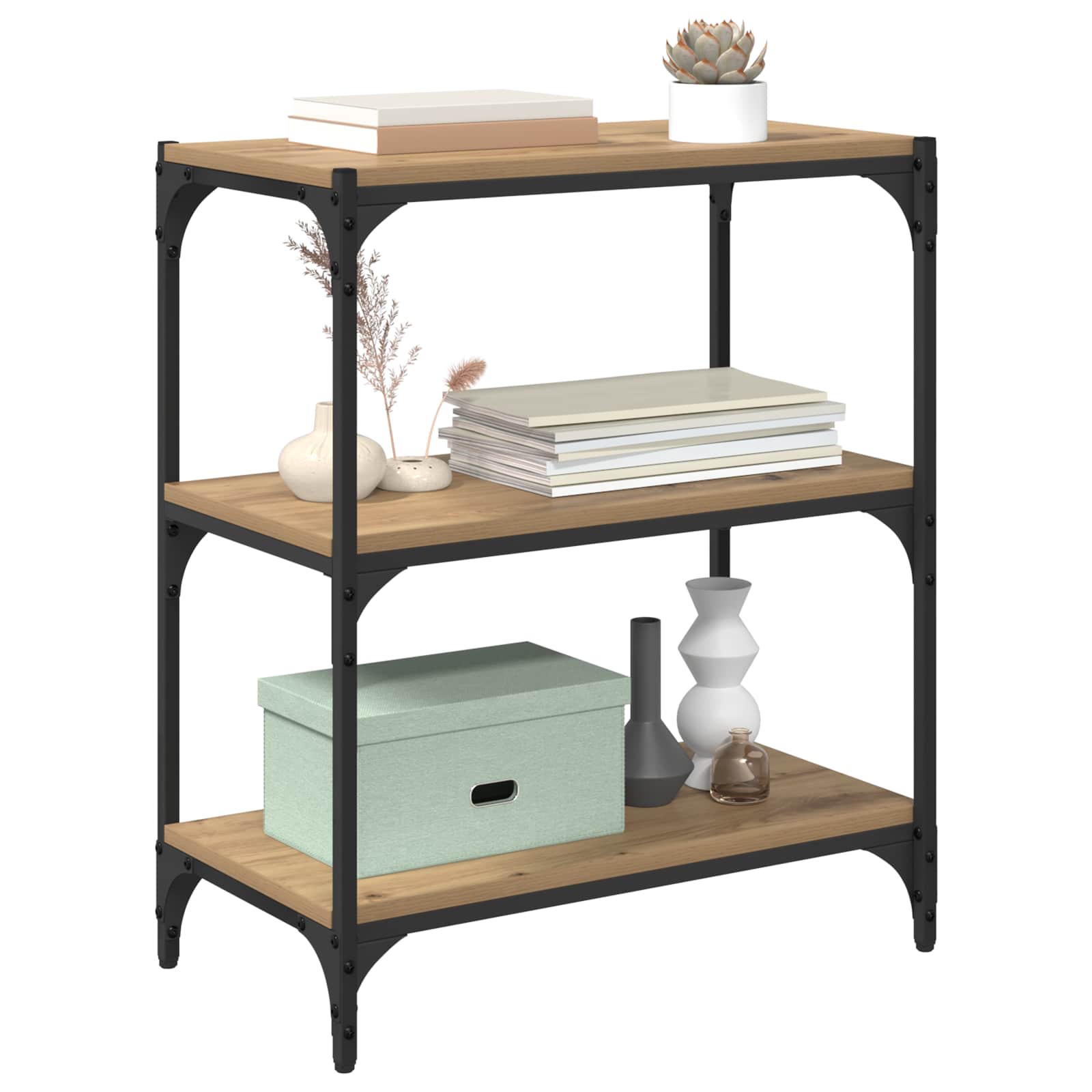 Βιβλιοθήκη artisan δρυς 60 x 33 x 70,5 εκ. - Pakobazaar