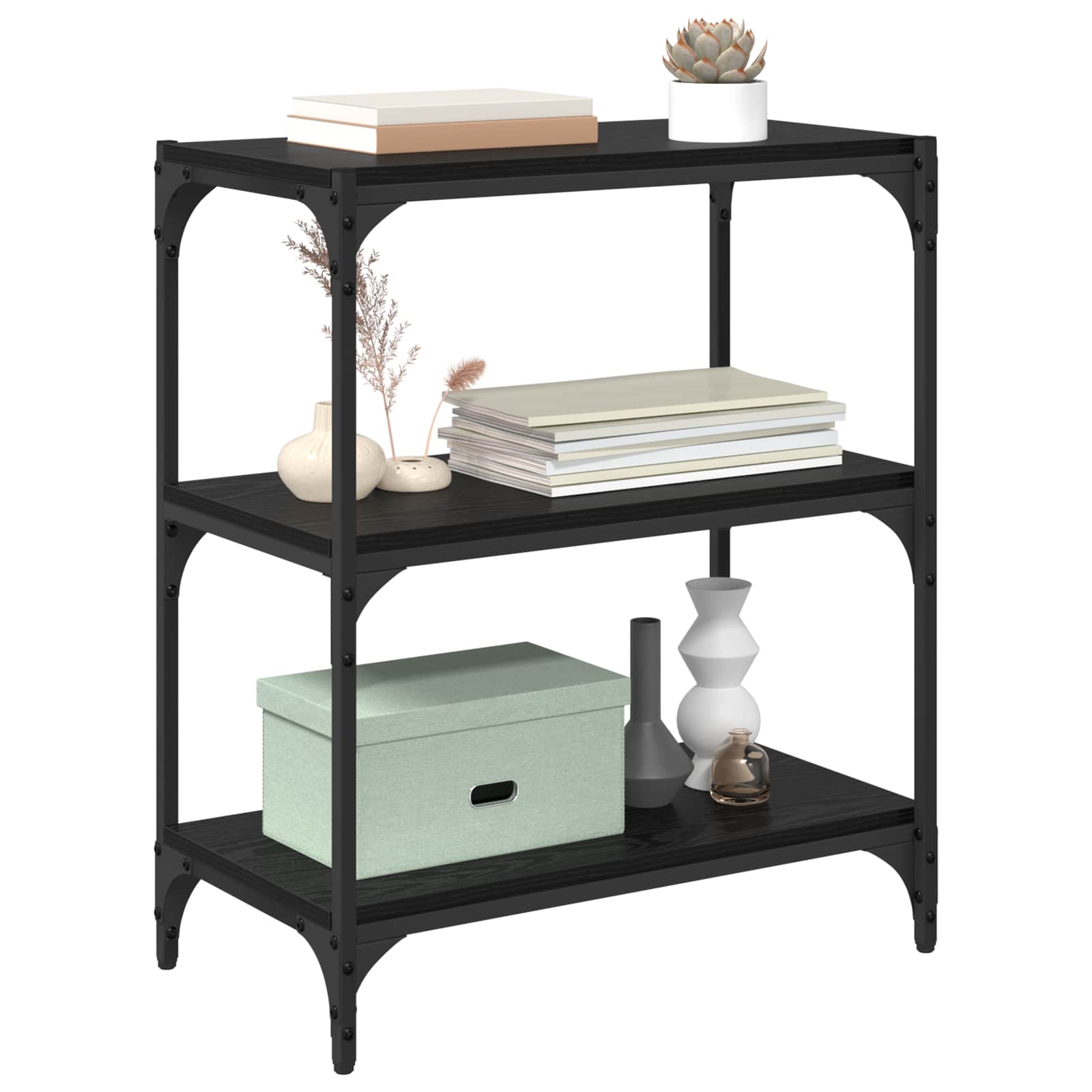 Βιβλιοθήκη Μαύρη δρυς 60 x 33 x 70,5 εκ. - Pakobazaar