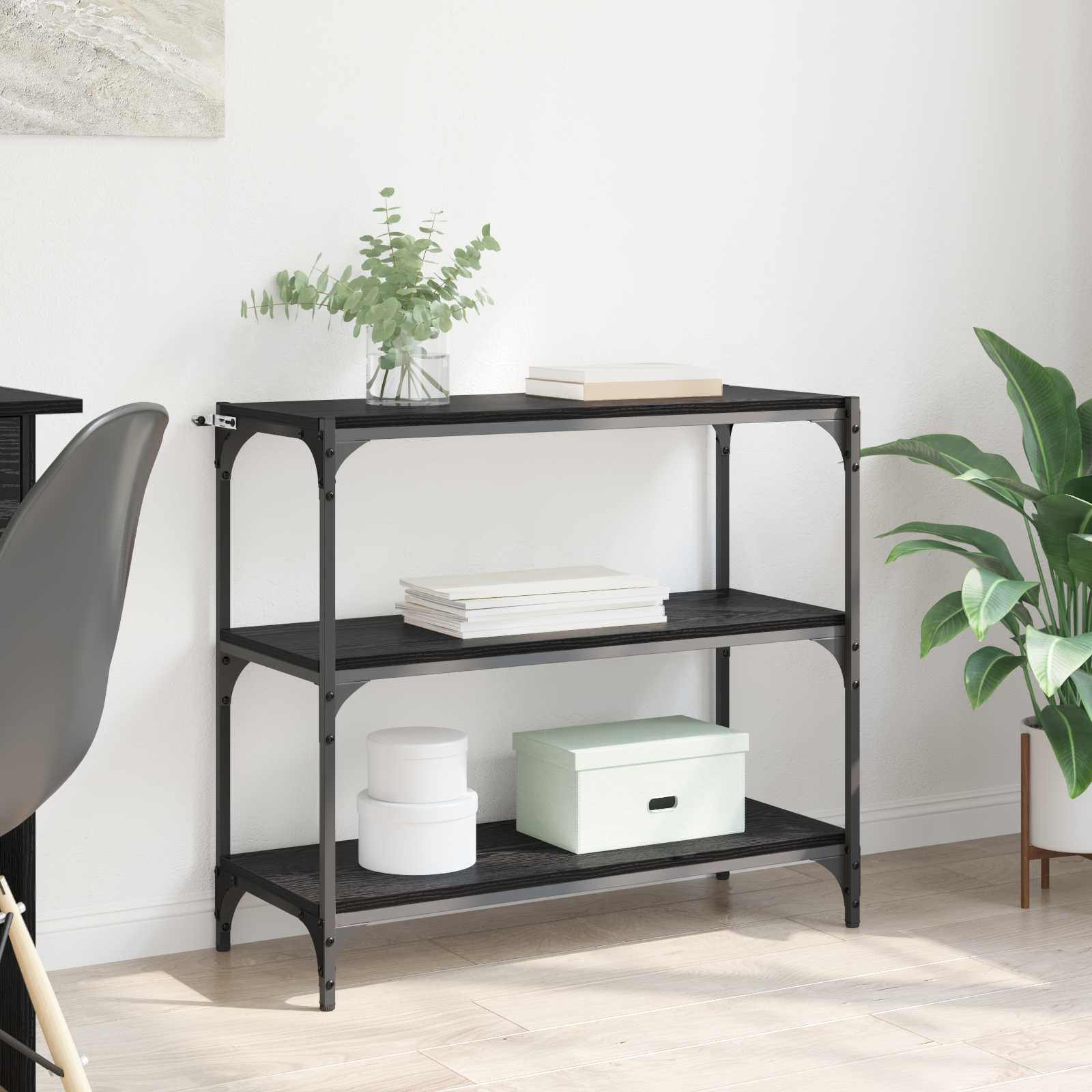 Βιβλιοθήκη Μαύρη Οξυά 80 x 33 x 70,5 εκ. - Pakobazaar