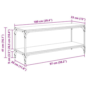 Ντουλάπι TV Παλιό Ξύλο 100x33x41εκ. - Pakobazaar