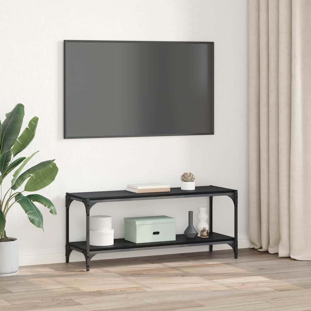 Ντουλάπι TV Μαύρη Οξυά 100x33x41εκ. - Pakobazaar