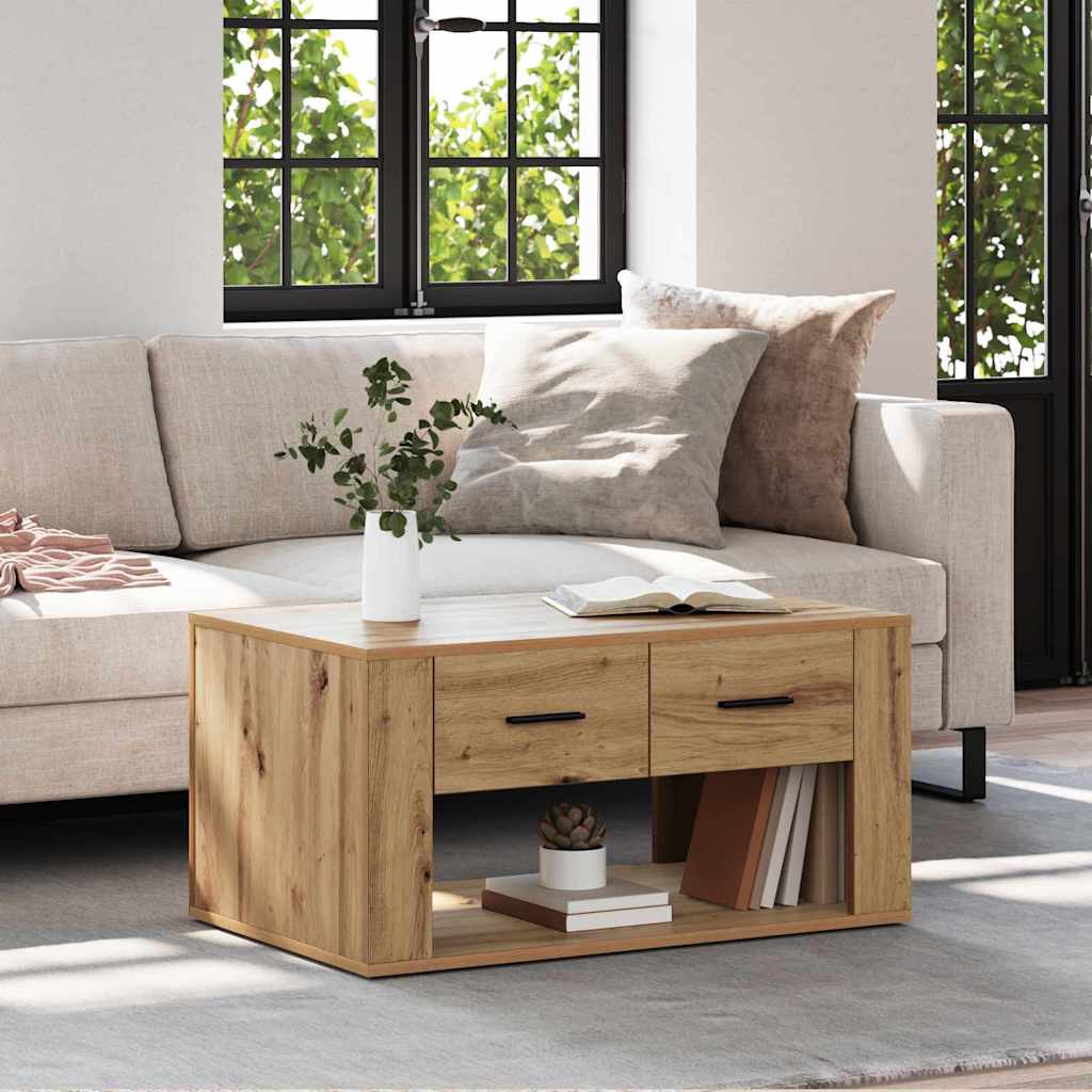 Τραπεζάκι σαλονιού με συρτάρι Artisan Oak 80 x 50 x 40 cm - Pakobazaar