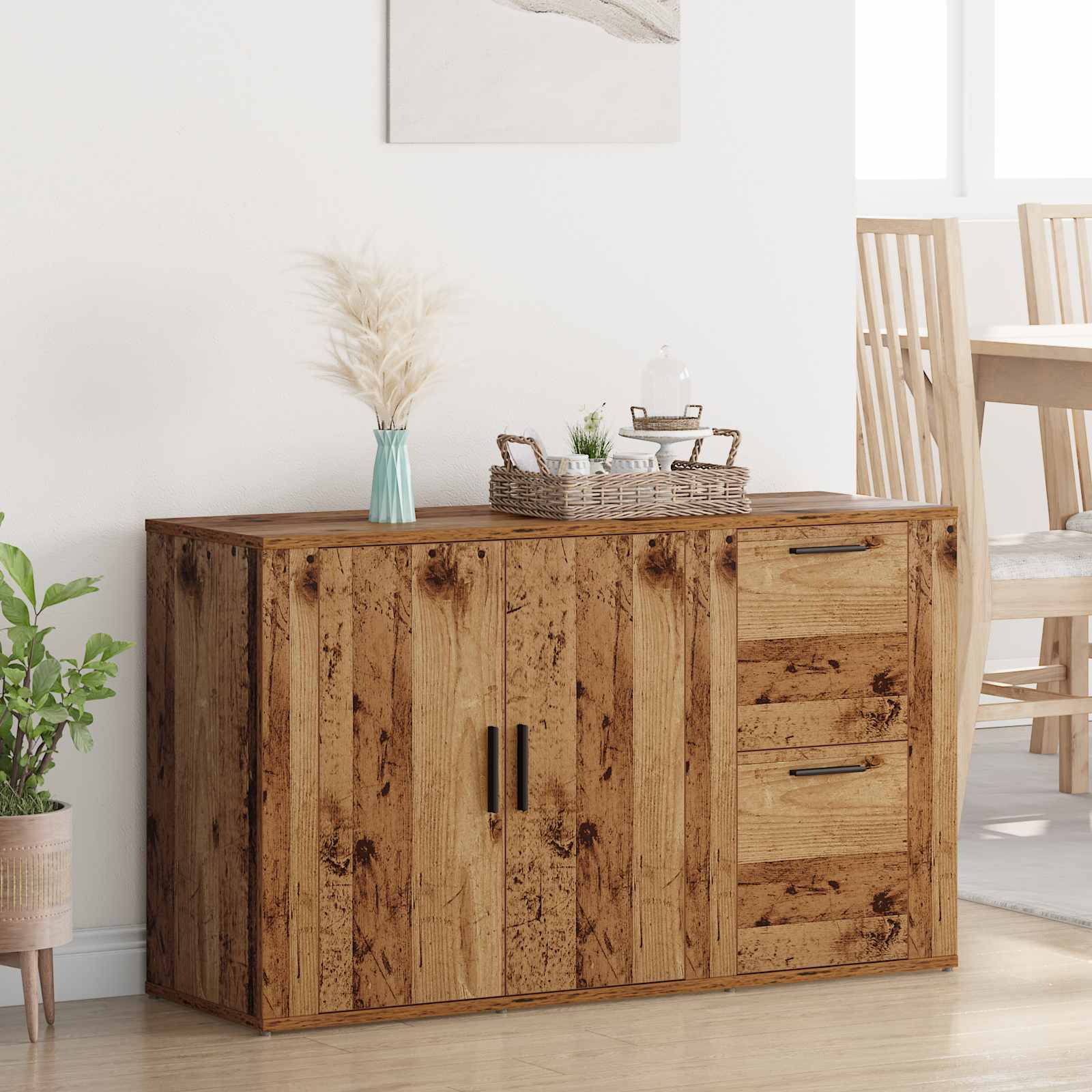 Πλαϊνό γραφείο με συρτάρι Παλιό ξύλο 100 x 33 x 59.5 εκ. - Pakobazaar