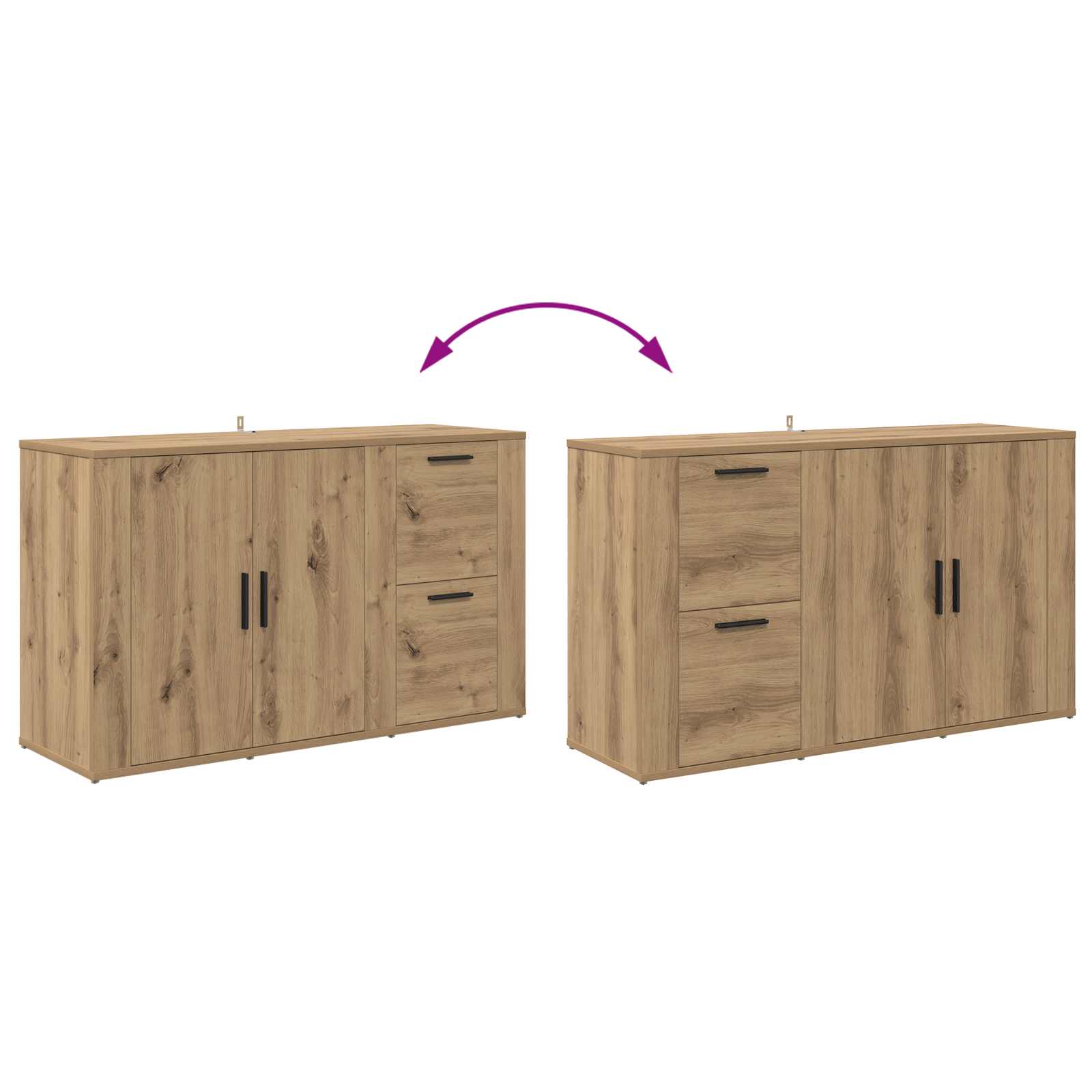 Πλαϊνό γραφείο με συρτάρι Artisan Oak 100 x 33 x 59.5 εκ. - Pakobazaar