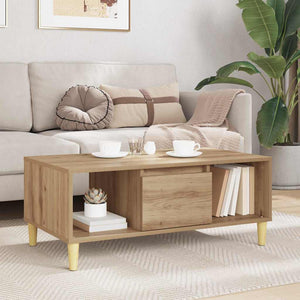 Τραπεζάκι σαλονιού με συρτάρι Artisan Oak 90 x 50 x 26.5 εκ. - Pakobazaar