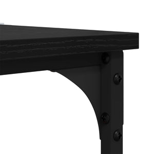 Τραπεζάκι Πλευράς Μαύρη Οξυά 40 x 30 x 75 cm Επεξεργασμένο ξύλο - Pakobazaar