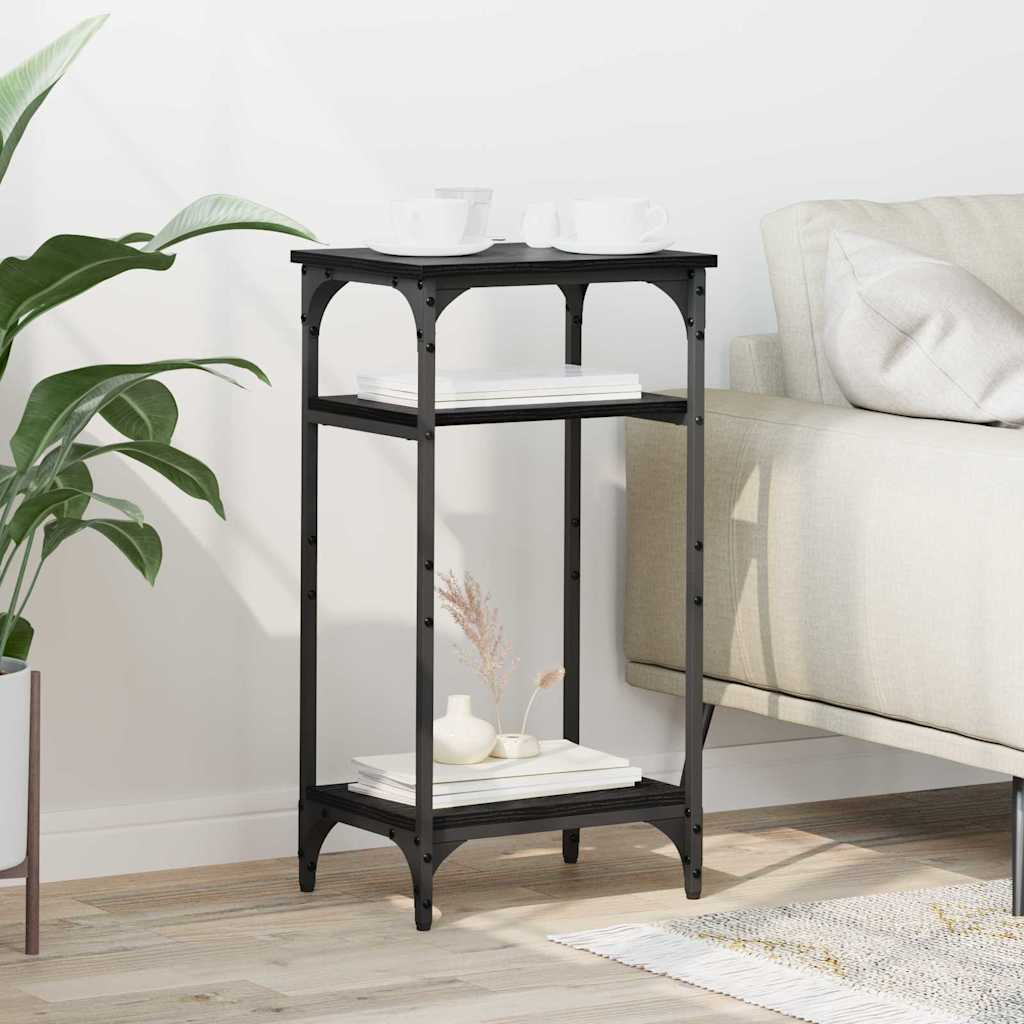 Τραπεζάκι Πλευράς Μαύρη Οξυά 40 x 30 x 75 cm Επεξεργασμένο ξύλο - Pakobazaar