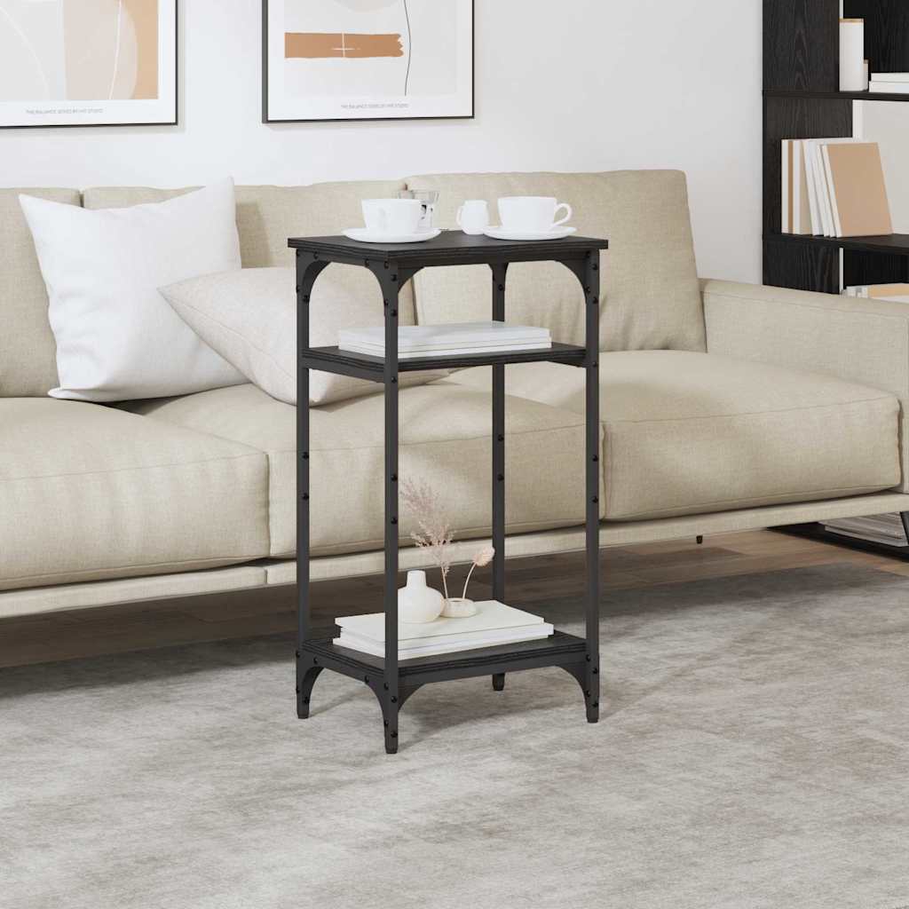 Τραπεζάκι Πλευράς Μαύρη Οξυά 40 x 30 x 75 cm Επεξεργασμένο ξύλο - Pakobazaar