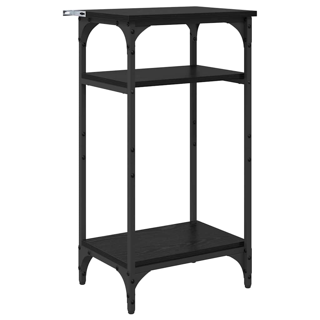 Τραπεζάκι Πλευράς Μαύρη Οξυά 40 x 30 x 75 cm Επεξεργασμένο ξύλο - Pakobazaar