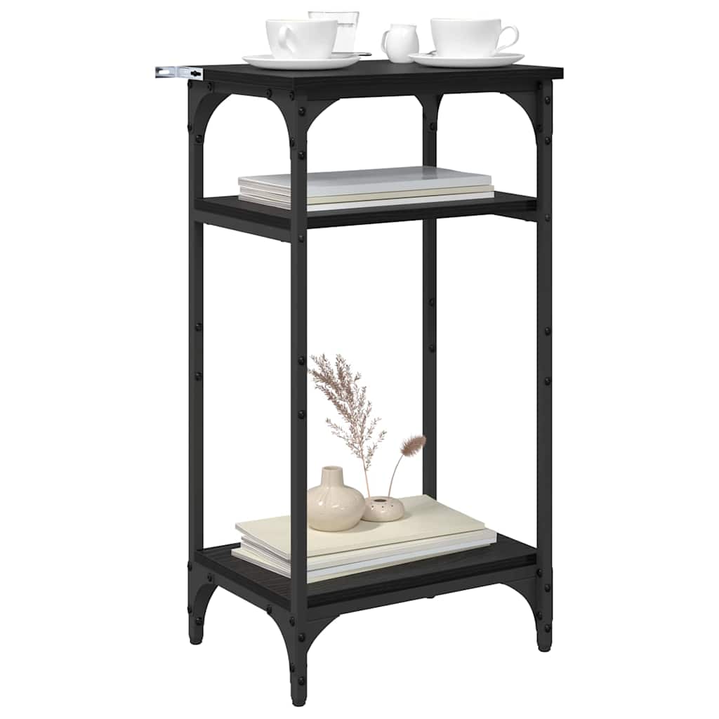 Τραπεζάκι Πλευράς Μαύρη Οξυά 40 x 30 x 75 cm Επεξεργασμένο ξύλο - Pakobazaar