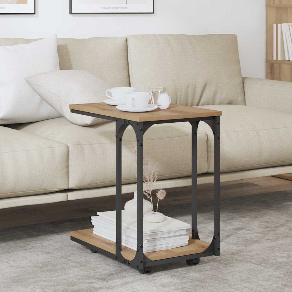 Τραπεζάκι Πλευράς με ράφι Artisan Oak 50 x 35 x 55.5 εκ. - Pakobazaar