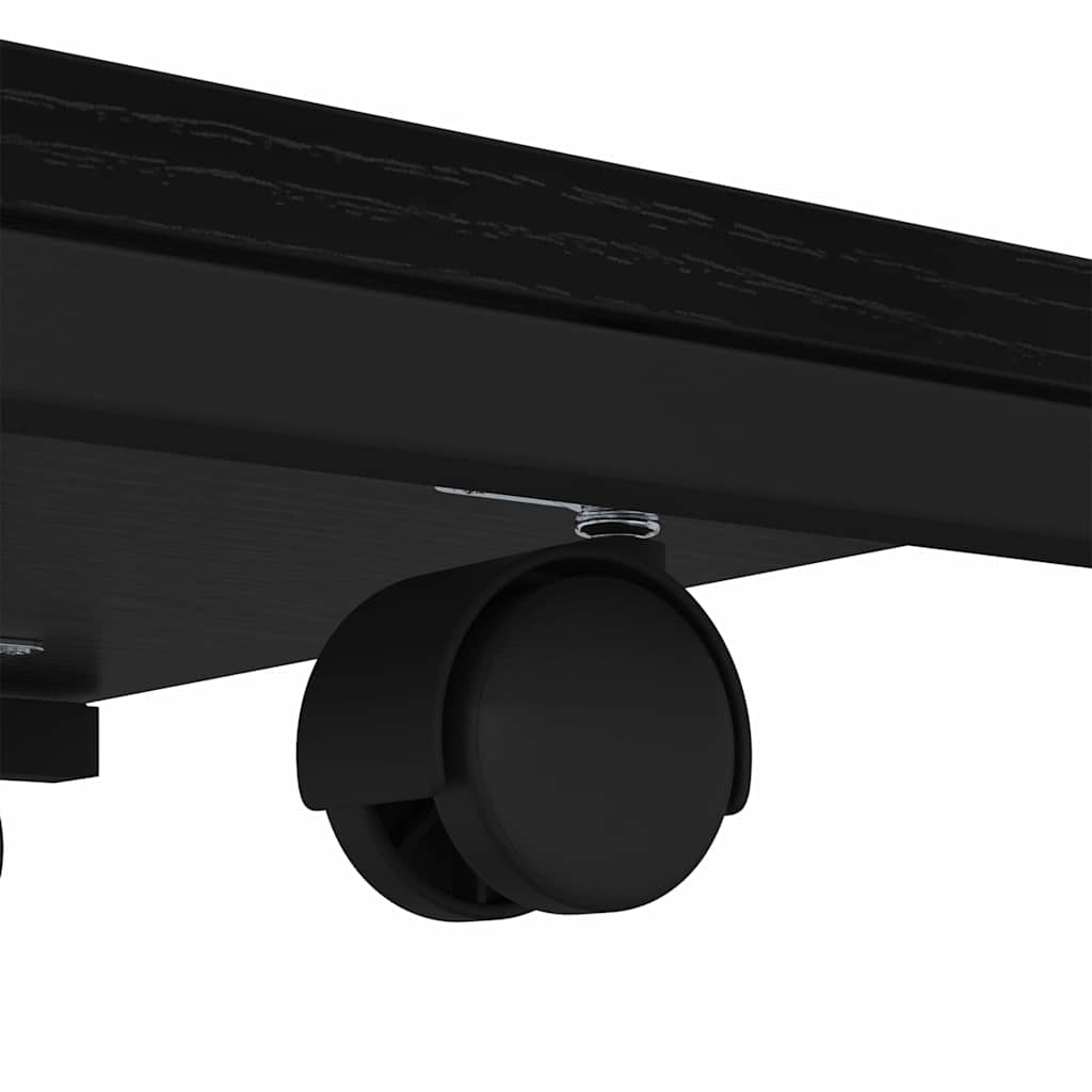 Τραπεζάκι Πλευράς με ράφι Μαύρη Οξυά 50 x 35 x 55.5 εκ. - Pakobazaar