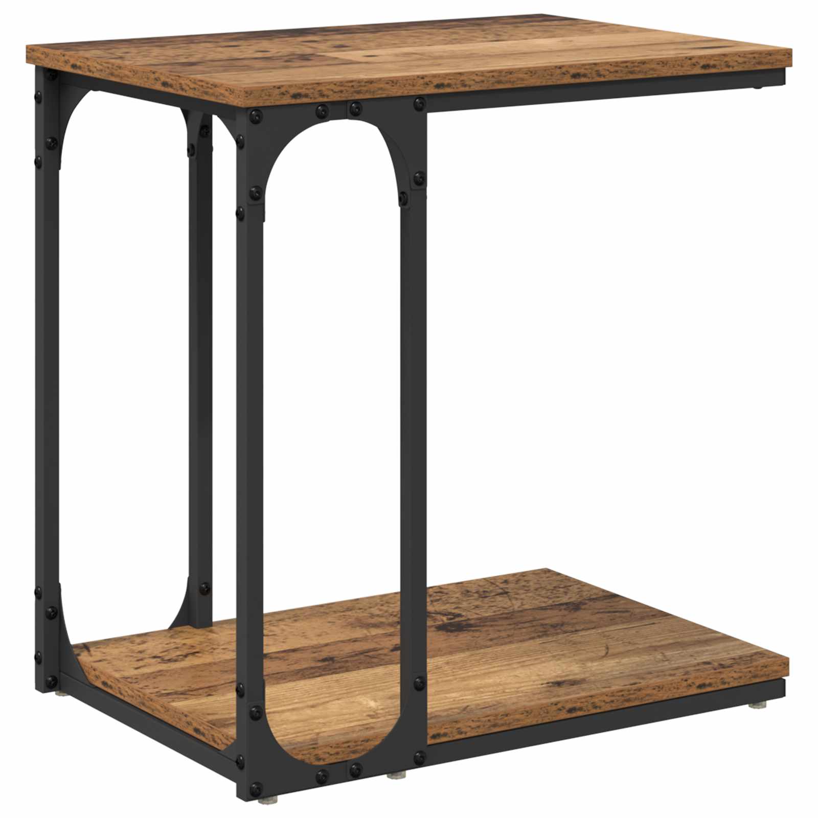 Τραπεζάκι Πλευράς με ράφι Παλαιό ξύλο 50 x 35 x 52 cm - Pakobazaar