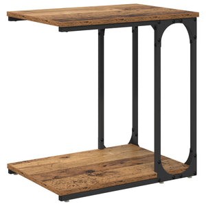 Τραπεζάκι Πλευράς με ράφι Παλαιό ξύλο 50 x 35 x 52 cm - Pakobazaar