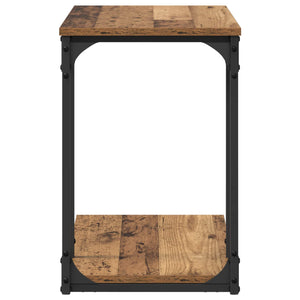 Τραπεζάκι Πλευράς με ράφι Παλαιό ξύλο 50 x 35 x 52 cm - Pakobazaar