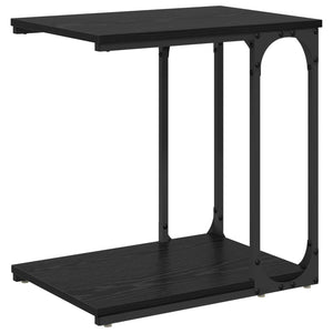Τραπεζάκι Πλευράς Μαύρη Οξυά 50 x 35 x 52 cm Επεξεργασμένο ξύλο - Pakobazaar