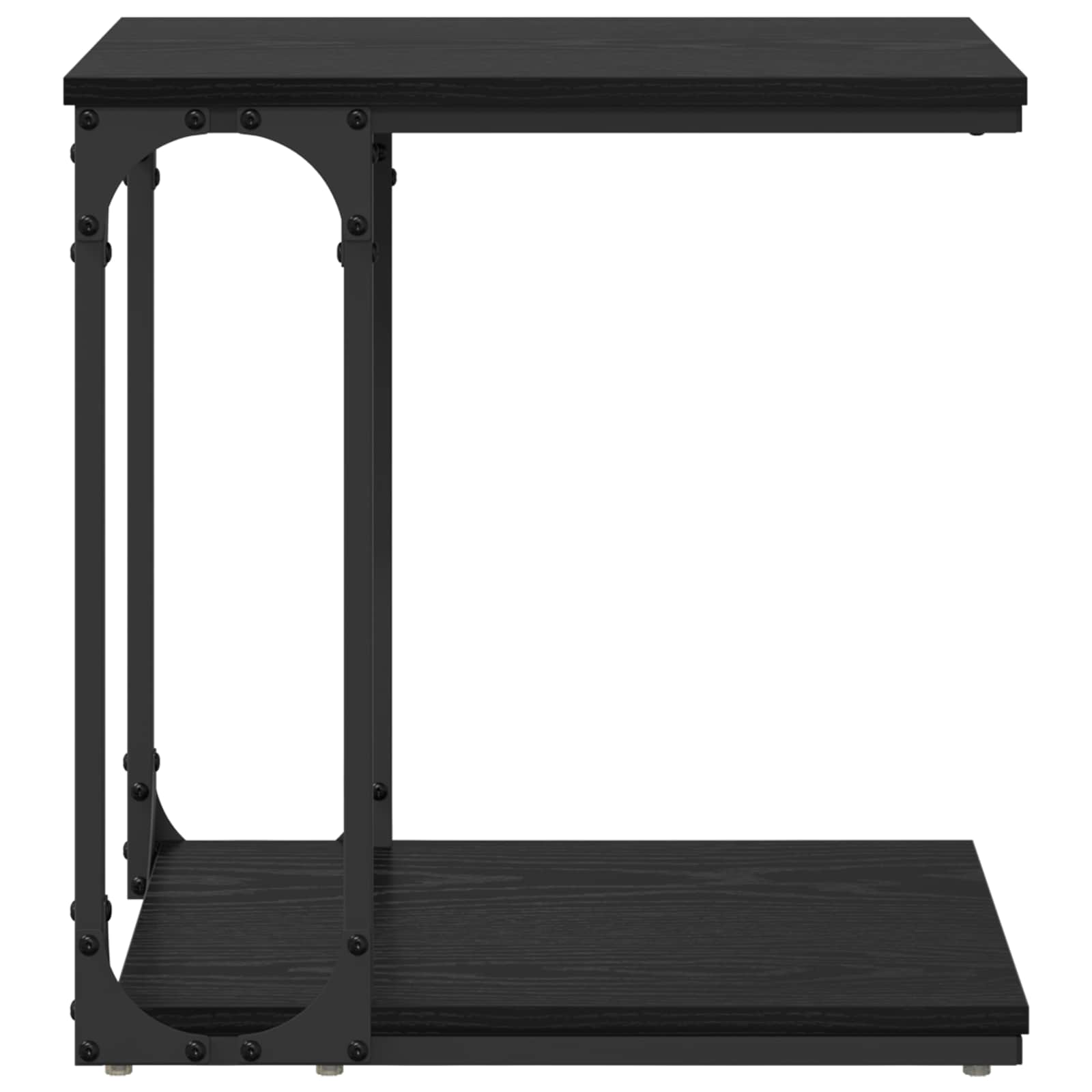 Τραπεζάκι Πλευράς Μαύρη Οξυά 50 x 35 x 52 cm Επεξεργασμένο ξύλο - Pakobazaar