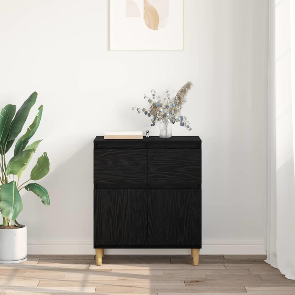 Πλαϊνό γραφείο Μαύρη Οξυά 60 x 35 x 70 cm Επεξεργασμένο ξύλο