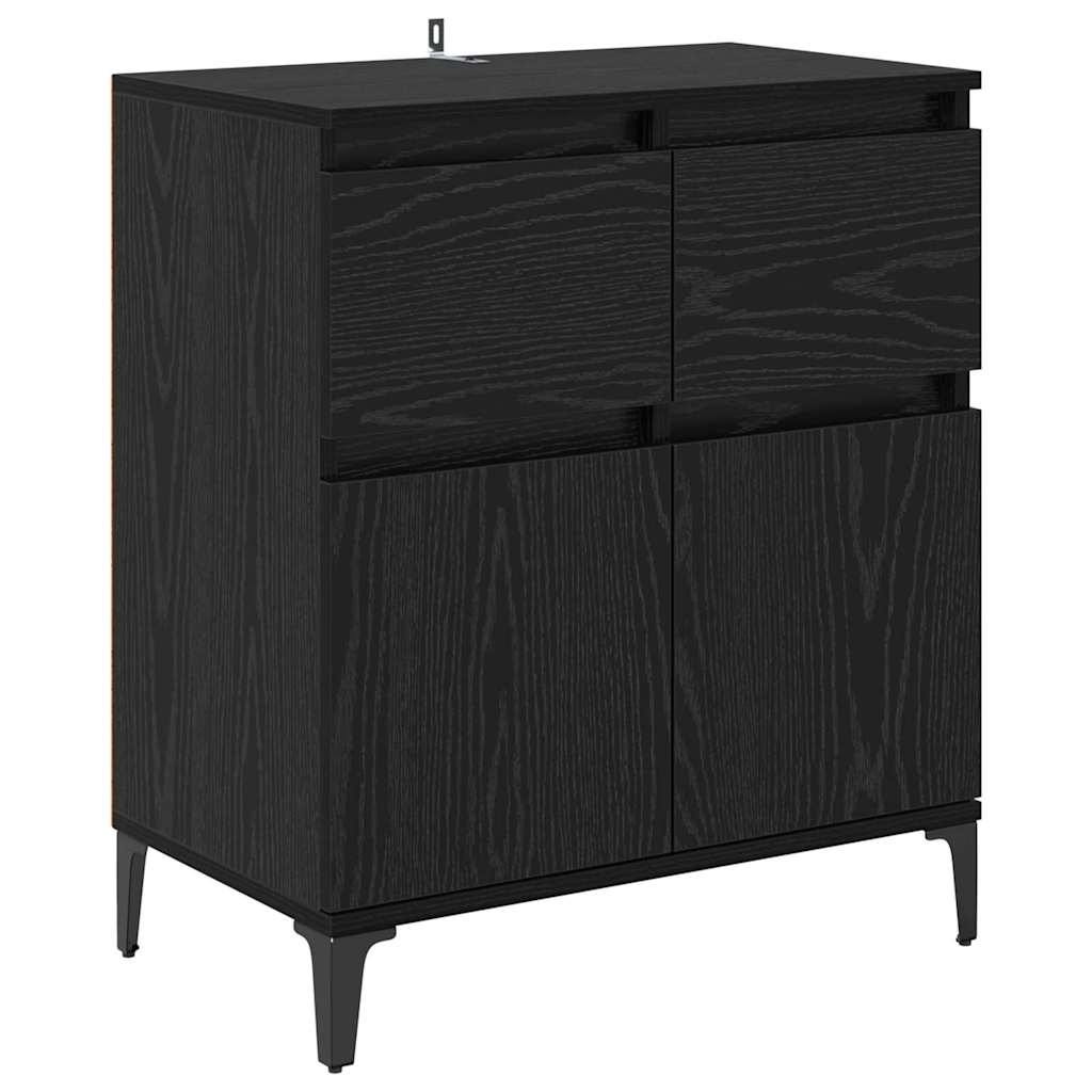 Πλαϊνό γραφείο με συρτάρι Μαύρη Οξυά 60 x 35 x 70 cm