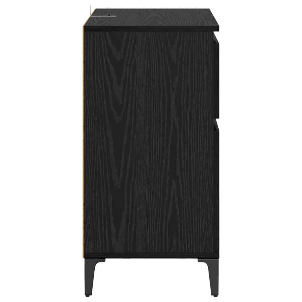Πλαϊνό γραφείο με συρτάρι Μαύρη Οξυά 60 x 35 x 70 cm
