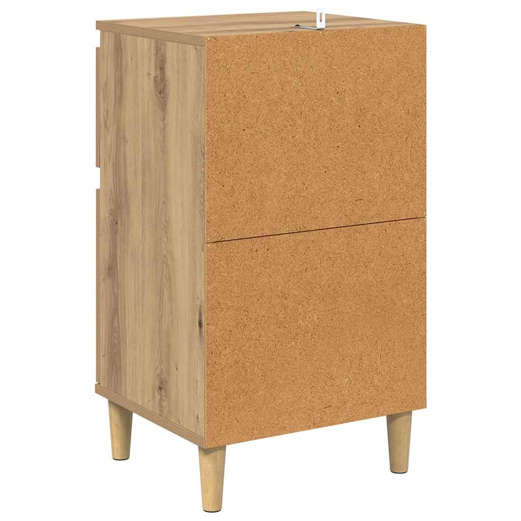 Κομοδίνο 2 pcs Artisan Oak 40 x 35 x 70 εκ. Επεξεργασμένο ξύλο - Pakobazaar