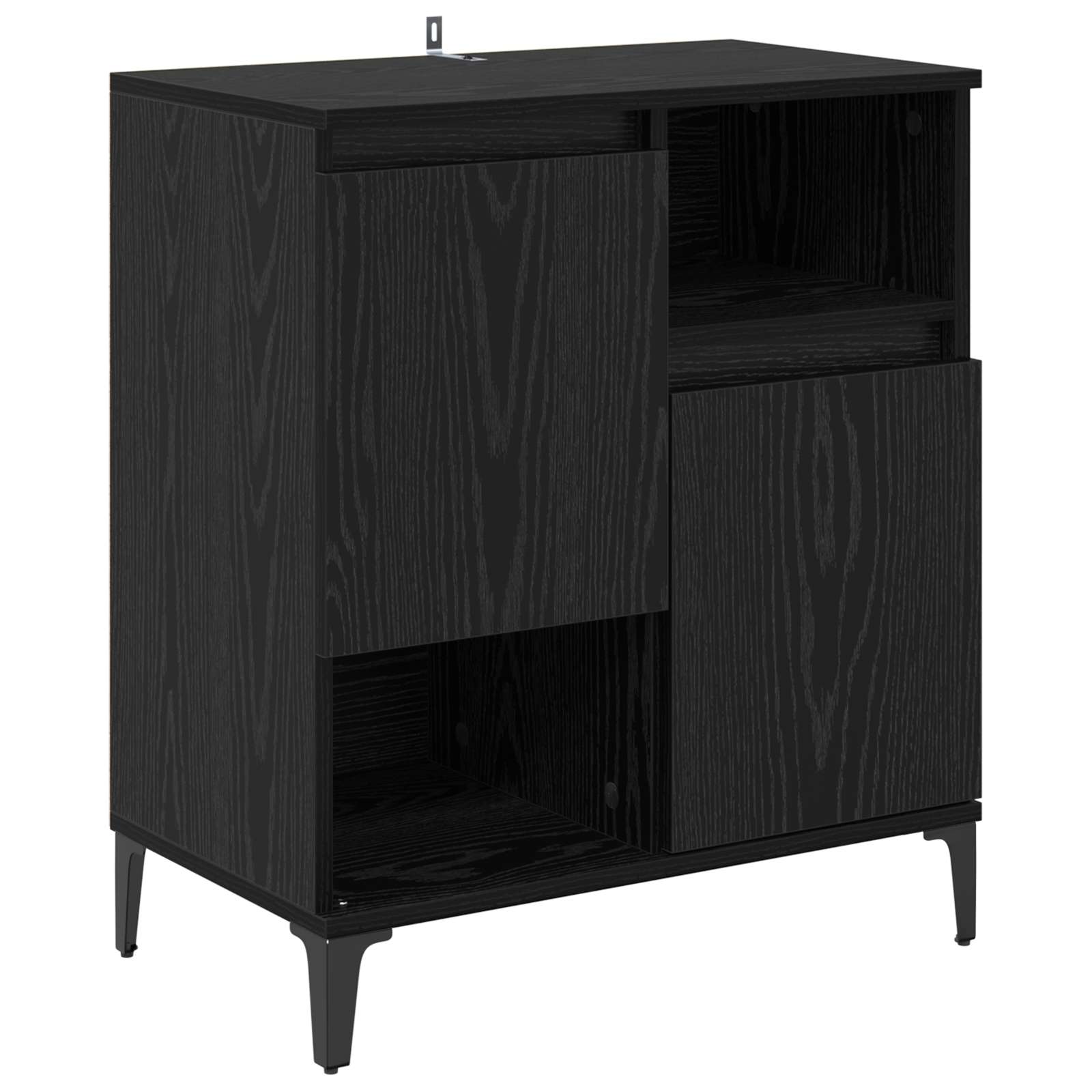 Πλαϊνό γραφείο Μαύρη Οξυά 60 x 35 x 70 cm Επεξεργασμένο ξύλο - Pakobazaar
