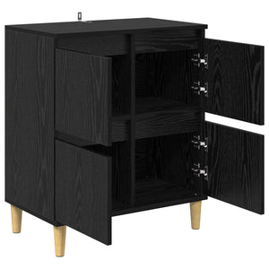 Πλαϊνό γραφείο Μαύρη Οξυά 60 x 35 x 70 cm Επεξεργασμένο ξύλο - Pakobazaar