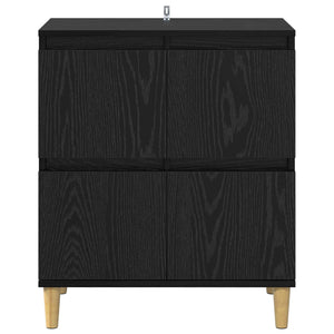 Πλαϊνό γραφείο Μαύρη Οξυά 60 x 35 x 70 cm Επεξεργασμένο ξύλο - Pakobazaar