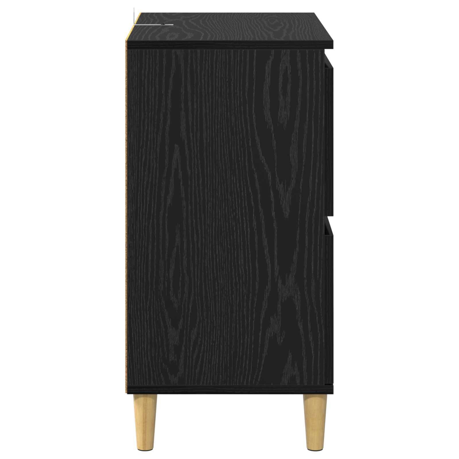 Πλαϊνό γραφείο Μαύρη Οξυά 60 x 35 x 70 cm Επεξεργασμένο ξύλο - Pakobazaar