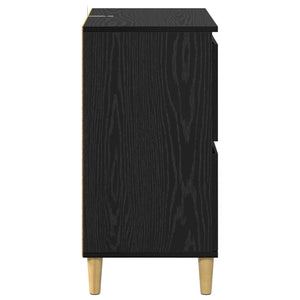 Πλαϊνό γραφείο Μαύρη Οξυά 60 x 35 x 70 cm Επεξεργασμένο ξύλο - Pakobazaar