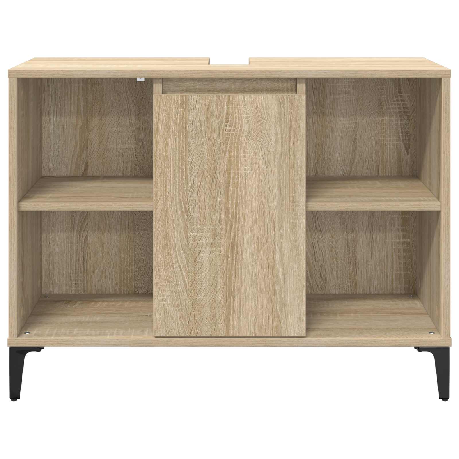 Ντουλάπι νιπτήρα με ράφι με πόρτα Δρύς Sonoma 80 x 33 x 60 εκ - Pakobazaar