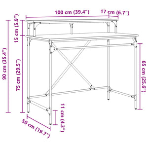 Γραφείο Artisan Oak 100 x 50 x 90 cm Επεξεργασμένο ξύλο - Pakobazaar