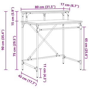 Γραφείο Μαύρη Οξυά 80 x 50 x 90 cm Επεξεργασμένο ξύλο - Pakobazaar